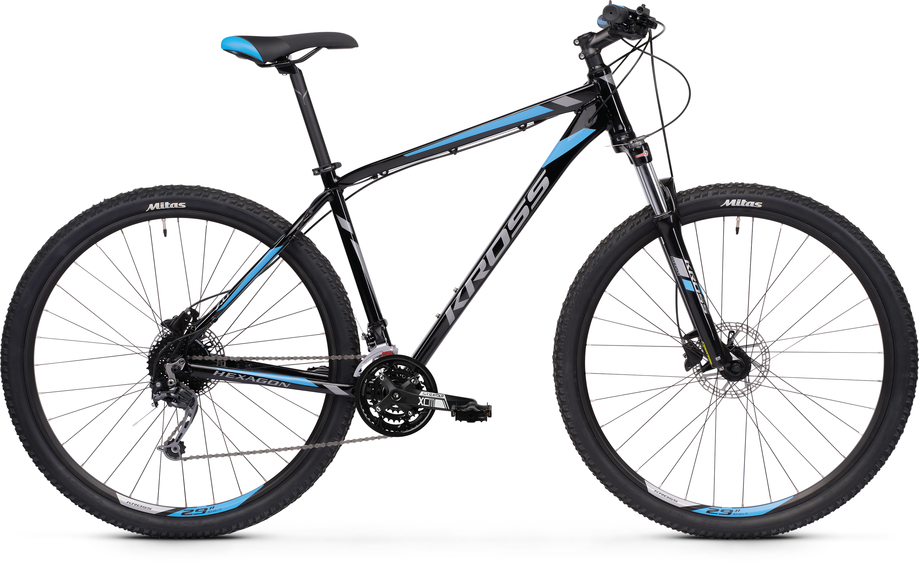 Bicykel Kross Hexagon 7.0 2023 modro/čierna/lesklá, M 19