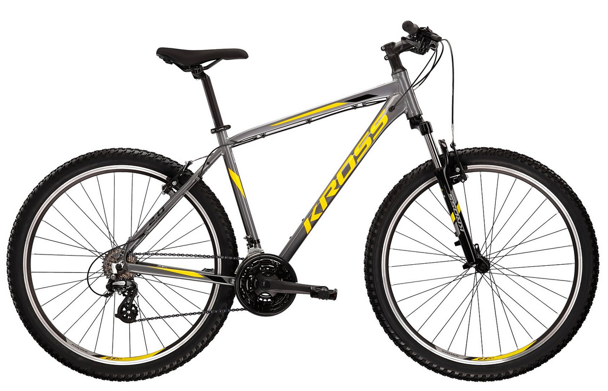 Bicykel Kross Hexagon 2.0 2022 27,5"- Graphite/Black/Yellow Gloss  M (19")